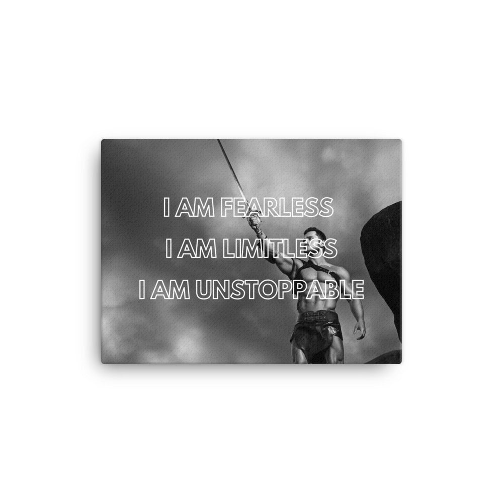 I Am Fearless. I Am Limitless. I Am Unstoppable. | Inspirational Wall Art Canvas Print  Success Acceleration Tools