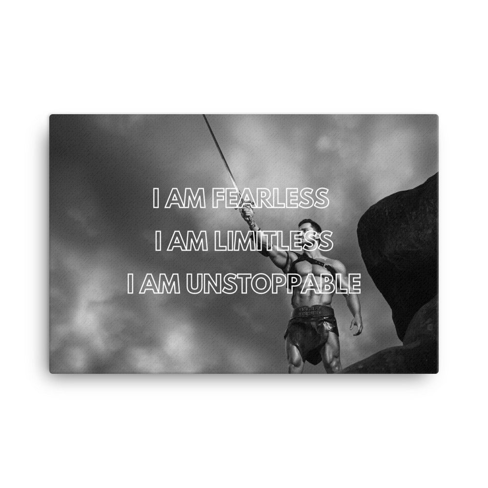 I Am Fearless. I Am Limitless. I Am Unstoppable. | Inspirational Wall Art Canvas Print  Success Acceleration Tools
