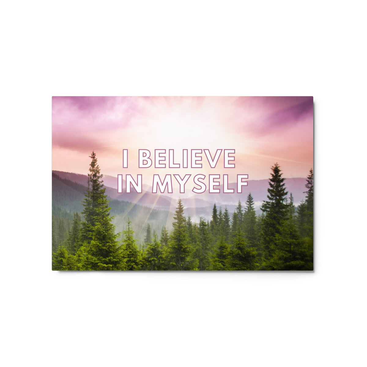 I Believe In Myself | Glossy Metal Print  Success Acceleration Tools
