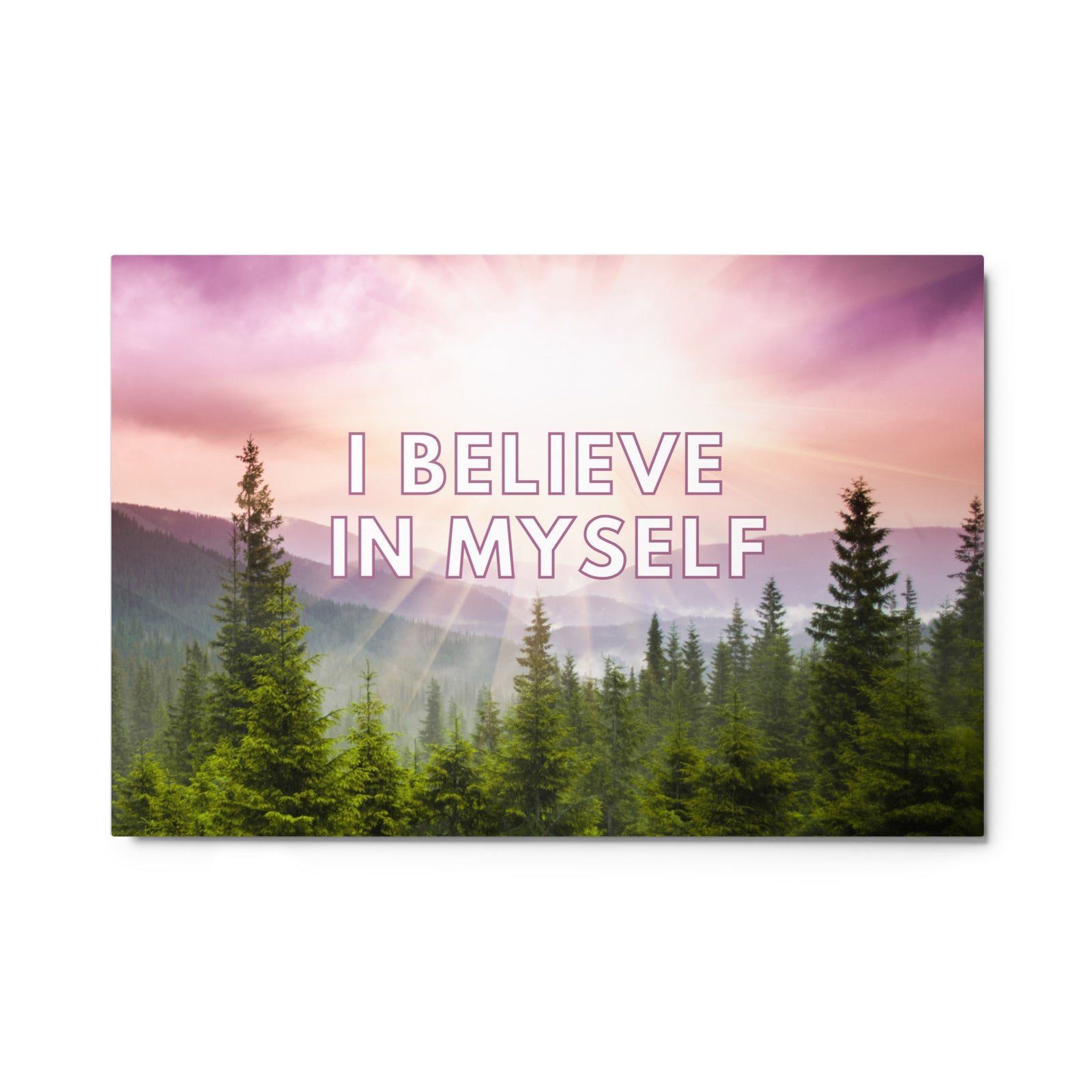 I Believe In Myself | Glossy Metal Print  Success Acceleration Tools