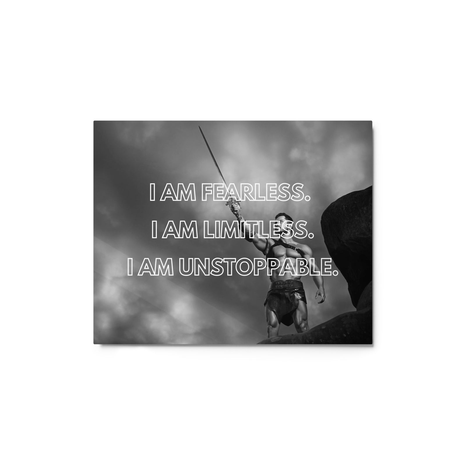 I Am Fearless. I Am Limitless. I Am Unstoppable. | Glossy Metal Print  Success Acceleration Tools